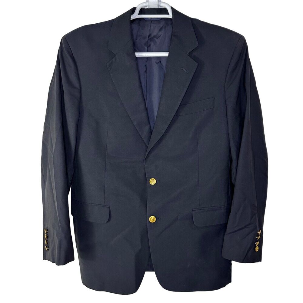 Brooks Brothers‎ Madison Blazer Men's 42R Loro Piana Italy Navy Blue 2 Button